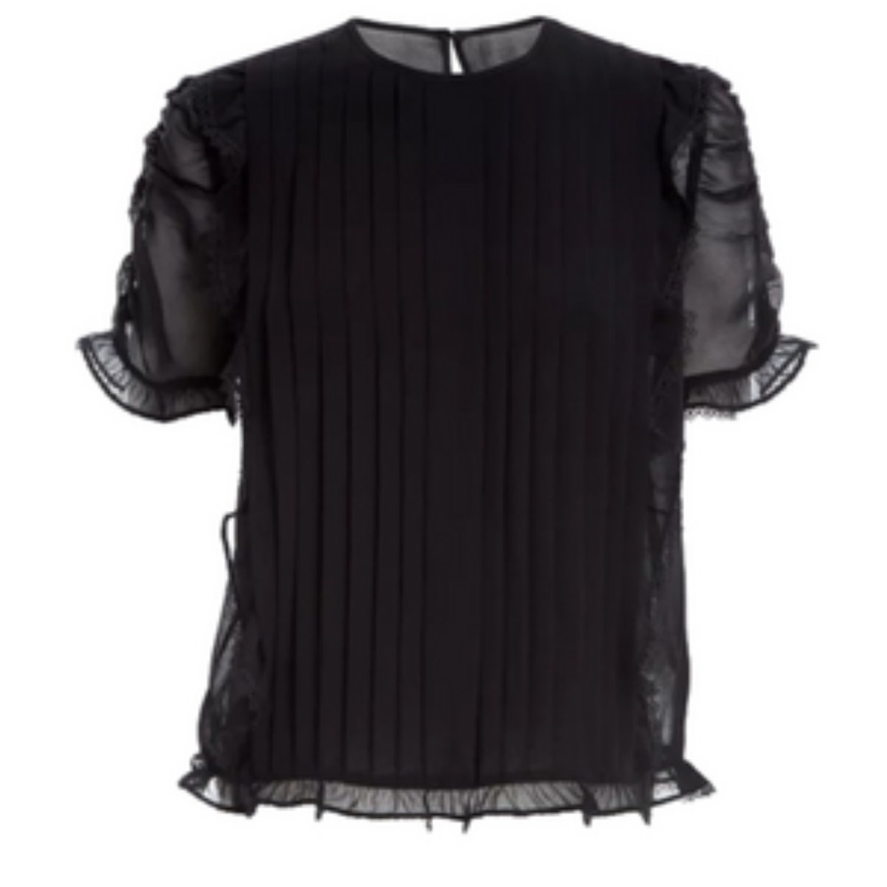 Max Studio Black Sheer Top - image 1
